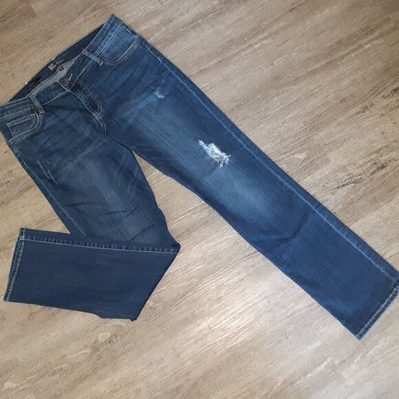 Kut from the Kloth * Sz 10 * Distressed Boyfriend * Blue Jeans * Stretchy Comfy - Picture 1 of 12